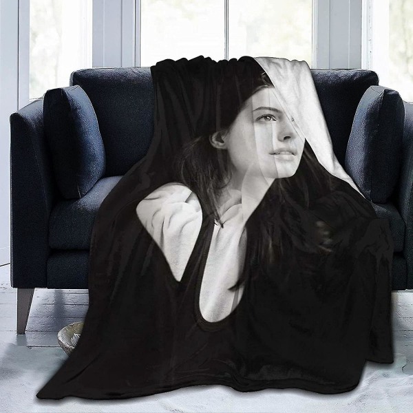 Anne Hathaway filt Ultramjuk flanellfilt 3d- print Fluffig plyschfilt Sängdekoration Sängfilt till vardagsrummet Sovrumsdekoration 50x40in 125x100cm