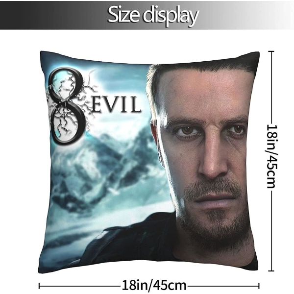 Resident Evil Mjuka Kuddfodral 45 X 45 Cm Fyrkantiga Kuddfodral Bekväma dekorativa Kuddfodral Lyxigt Cover För Bäddsoffa Sovrum Med In