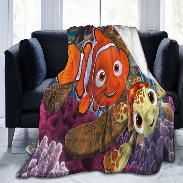 Disney Finding Nemo Sängfilt Lättvikts Sängfilt För Barn Vuxna Mjuk Varm Flanell Sängfilt.för Säng,soffa,camping Och Resor Great Bedro 60x50in 150x125cm