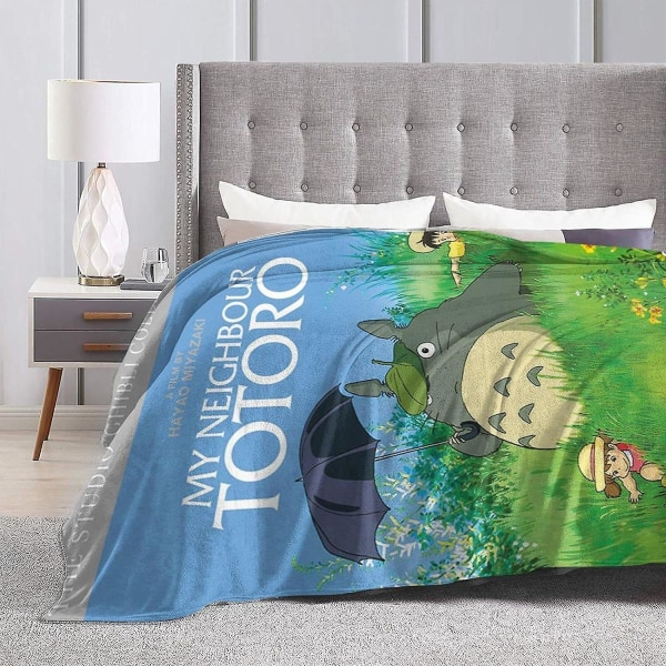 Vintage Totoro Fleecefilt Heminredning Varmtäcke för bäddsoffa, flera storlekar för vuxna barn Tonåringar Välmatchade sovrumstillbehör-i 50x40in 125x100cm