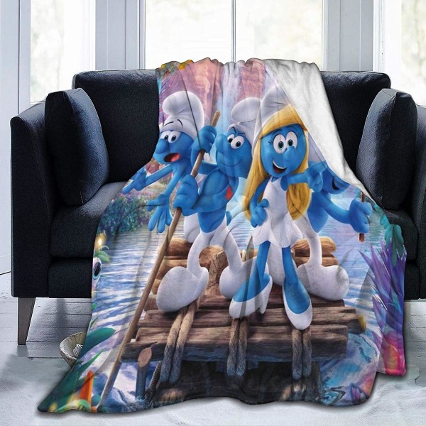 Smurfarna Super Soft Fluffy Snugly Solid Flanell Fleece Throws För Bäddsoffa Filtar -w179 60x50in 150x125cm