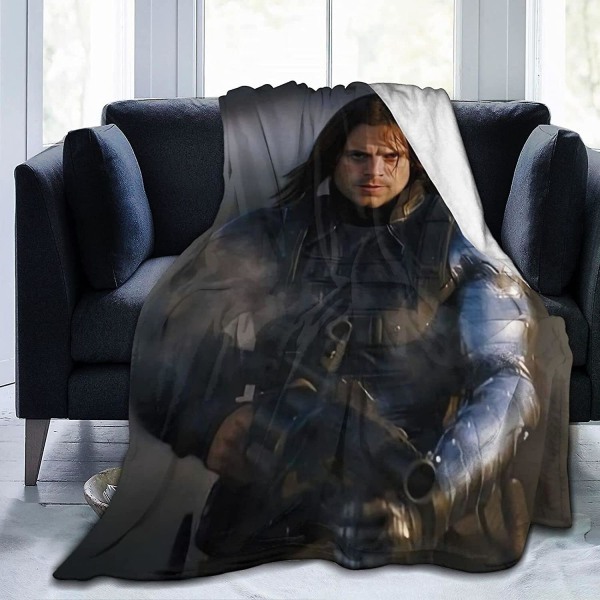 Sebastian Stan & Bucky Barnes Fleecefilt Sängfilt Lätt Super Mjuk Mysig Lyx Sängfilt Microfiber -t309 60x50in 150x125cm