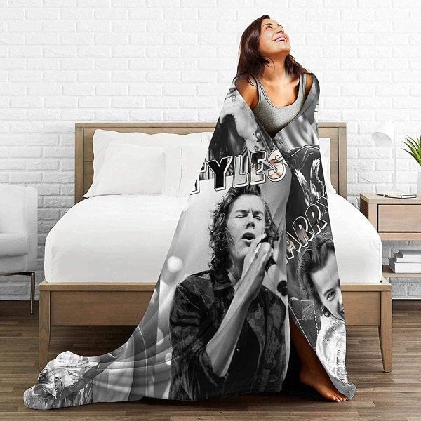 Harry-styles Filt Ultramjukt mysigt sängkläder Hudvänlig flanell All Seasons För Säng,soffa,stol, Camp Bed Living Roomch-f565 50x40in 125x100cm