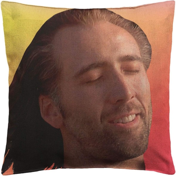 Con Air Nicolas Cage P118 Rolig kudde, slängkudde för hemmakontorsinredning, cover linnefodrat case, söt dekorativ soffkudde, husvärme