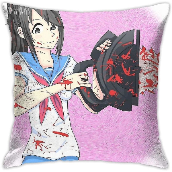 Yandere Chan Med såg Örngott Hemdekorativa kuddfodral för soffa Soffa Kuddfodral 18x18 tum