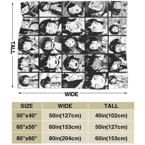 My Hero Academia Collage Anime Jirou Kyoka Filt Mjuk Varm Mjuk Lätt plysch bäddsoffa Vardagsrum för alla årstider 80x60in 200x150cm