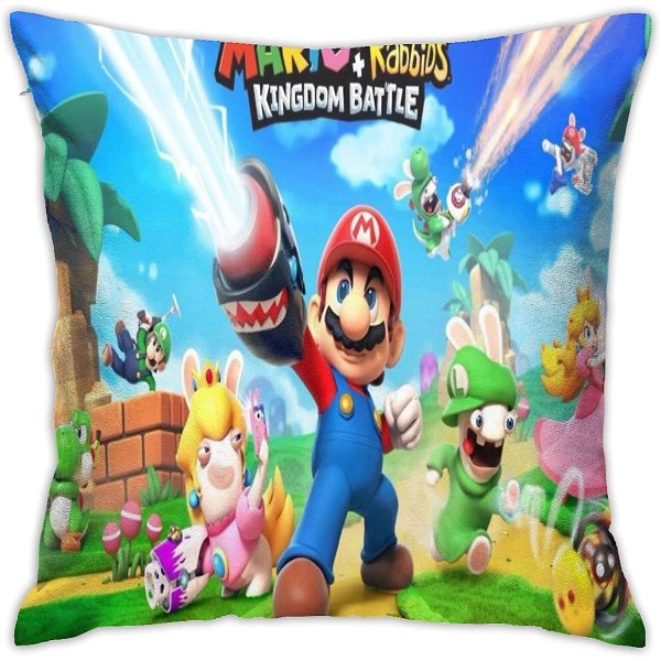 Super Mario kuddfodral Mjuka dekorativa örngott för soffa, säng, soffa 18"x18"