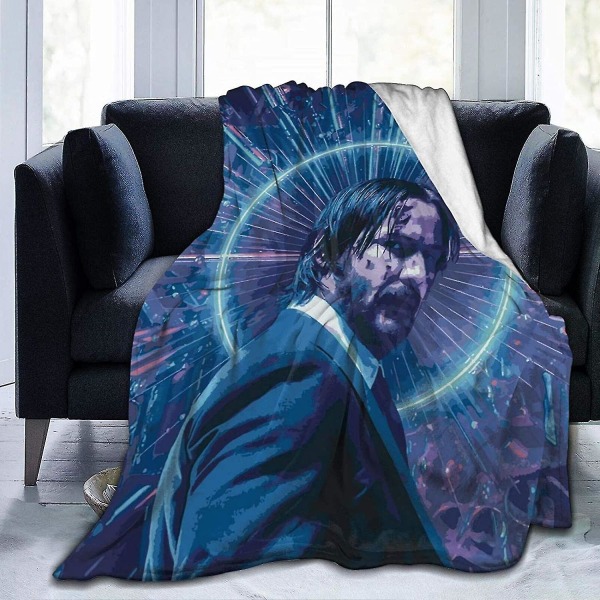 Keanu Reeves Mjuk och bekväm varm fleecefilt för soffa,kontorssäng Bilcampssoffa Mysig Fluffig plysch Sängfiltar Strandfiltar-d60 50x40in 125x100cm