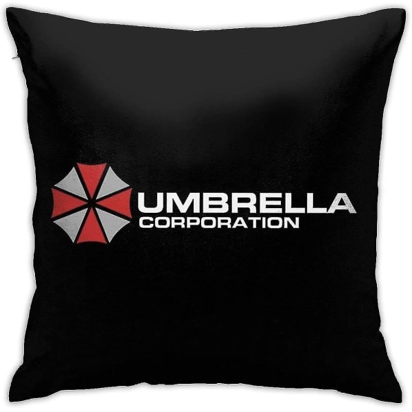 Umbrella Corporation Black Resident Evil Kudde Cover Dekor Case för soffa Sovrum 18"x18"