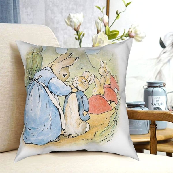 Mjuka och tåliga Peter Rabbit Four Seasons kuddar, bekväma, mjuka och hudvänliga kuddar, lämplig för bäddsoffa bilar-petter28-18x18inch