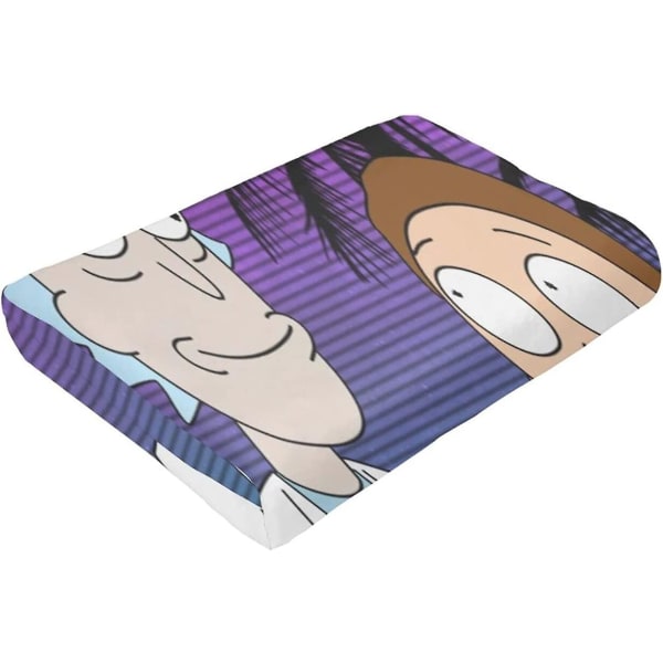 Rick And Morty Fleece Täcke, All Seasons Lätt Fuzzy Warm Super Mjuk plysch filt för säng, soffa och soffa, välmatchat sovrumstillbehör 60x50in 150x125cm
