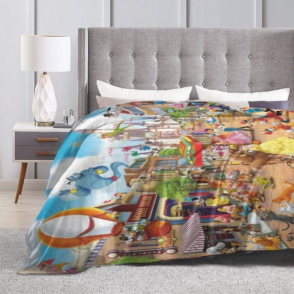 Disney Characters Slängfilt, Plysch flanelltillbehör för soffa och säng, Supermjuk Vändbar Tv-filt, Bekväm Omsorgspresent Välmatchad Sovrumstillbehör 80x60in 200x150cm