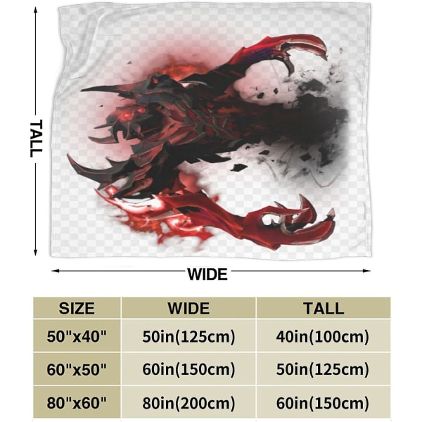 Dota 2 Fleece Bärbar Huvfilt Mjuka Mysiga Filtar Luvtröja Kasta Omlott Kappa Kap För Soffa Soffa Tupplur Resor För Vuxna Välmatchad Sovrumstillbehör 60x50in 150x125cm