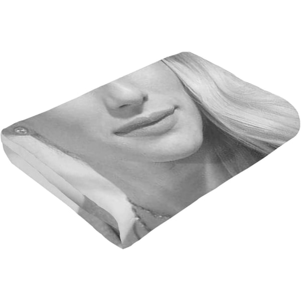 Emma Roberts filt Ultramjuk flanellfilt 3d- print Fluffig plyschfilt Sängdekoration Sängfilt för vardagsrumsrum Sovrumsinredning (3 storlekar) 80x60in 200x150cm