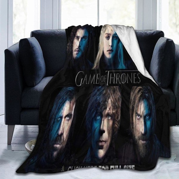 Game Of Thrones Throw Fleece Soffa Filt Sängkläder Tjock Varmt För Barn, Anti-pilling Flanell, Vit Svart, Flera storlekar För Vuxna Barn Tonåringar Great Be 50x40in 125x100cm