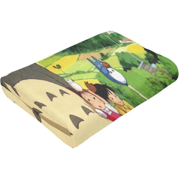 Vintage My Neighbour Totoro Fleece filt Flanell Fluffig Täcke Sovrum Sängkläder Inredning Mjuk Mysig Flera storlekar För vuxna Barn Tonåringar Stor säng 80x60in 200x150cm
