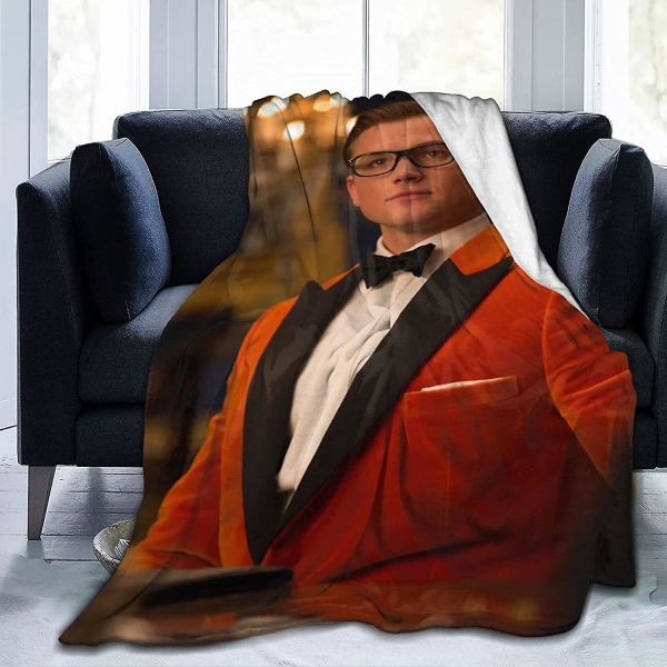 Taron Egerton Mjuk och bekväm varm fleecefilt för soffa, säng, kontorsknäskydd,säng Car Camp Cozy Mysig Fluffy Plysch Throw Filtar-e488 80x60in 200x150cm