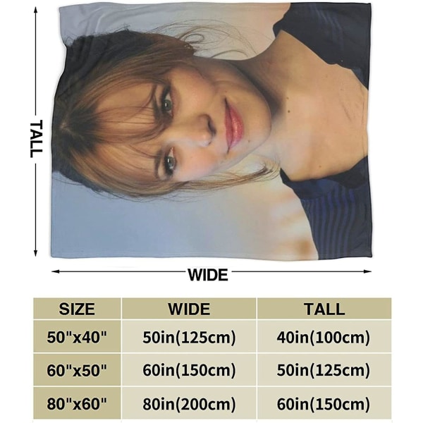 Rachel Mcadams filt Ultramjuk flanellfilt 3d- print Fluffig plyschfilt Sängdekoration Sängfilt till vardagsrummet Sovrumsdekoration 80x60in 200x150cm