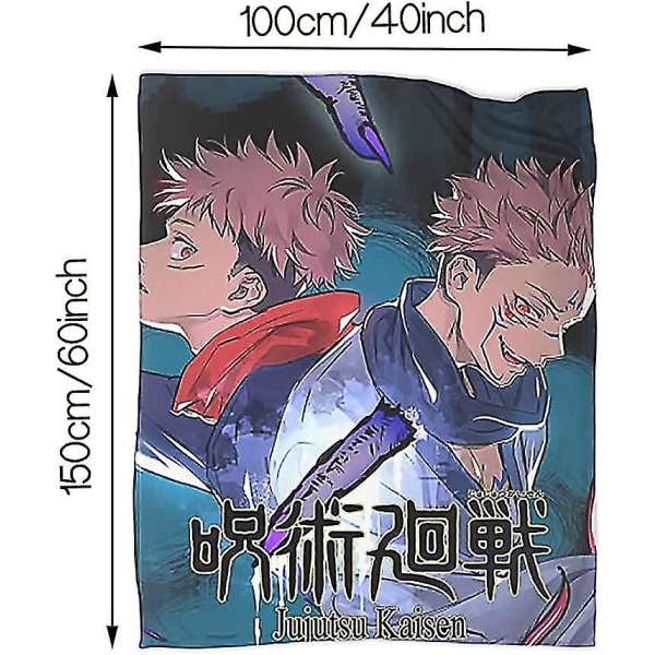 Jujutsu Kaisen filt för anime fans Ryomen Sukuna filt kastar mjuk sängfilt för säng -u251 80x60in 200x150cm