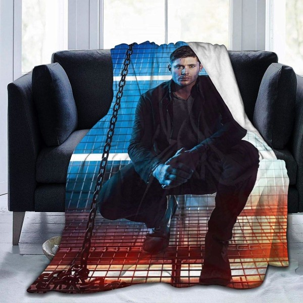 Jared Padalecki Super Sam Winchester Natural Jensen Ackles Dean Winchester Misha Collins Supermjuk filt, lätt plysch sängfilt, lämplig för Adu 80x60in 200x150cm