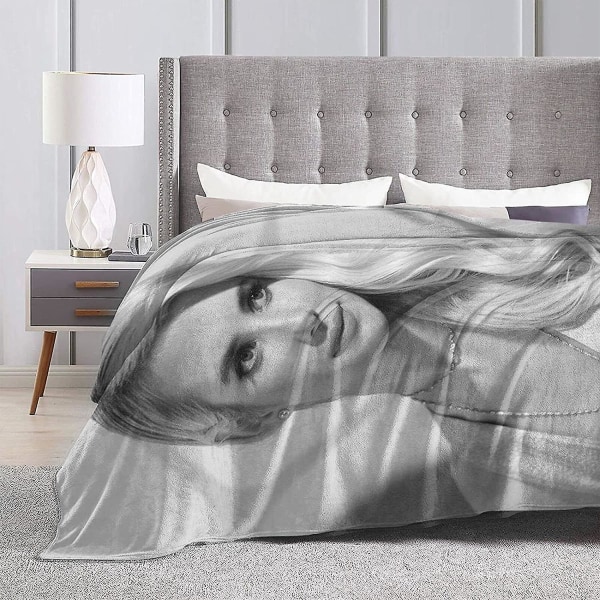 Emma Roberts filt Ultramjuk flanellfilt 3d- print Fluffig plyschfilt Sängdekoration Sängfilt för vardagsrumsrum Sovrumsinredning (3 storlekar) 80x60in 200x150cm