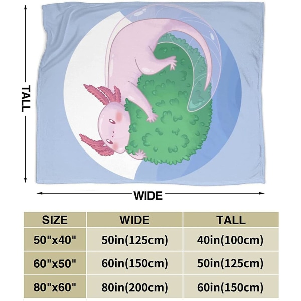 Axolotl With Moosball Ultra-mjuk mikrofleecefilt Heminredning Lättvikts för bäddsoffa -q84 60x50in 150x125cm