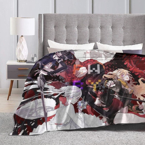 Rwby Anime Girl Warm Fleece filt för bäddsoffa -w493 80x60in 200x150cm