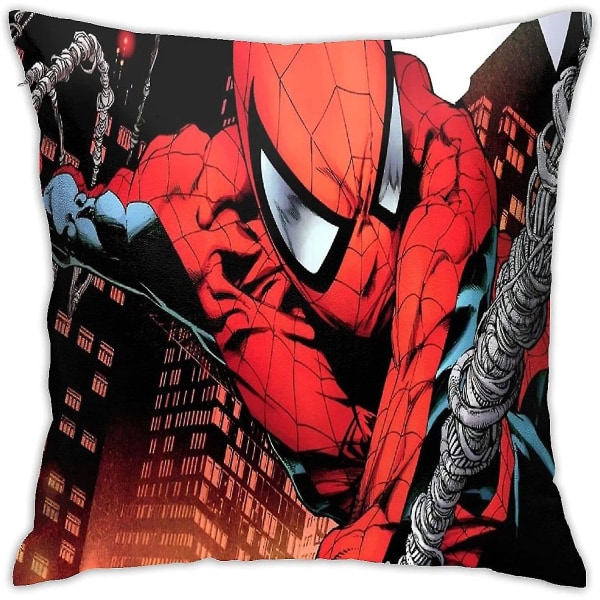 Spiderman Kuddfodral Dekor Mjukt Dekorativt Örngott Dekor För soffa, säng, soffa 18"x18"