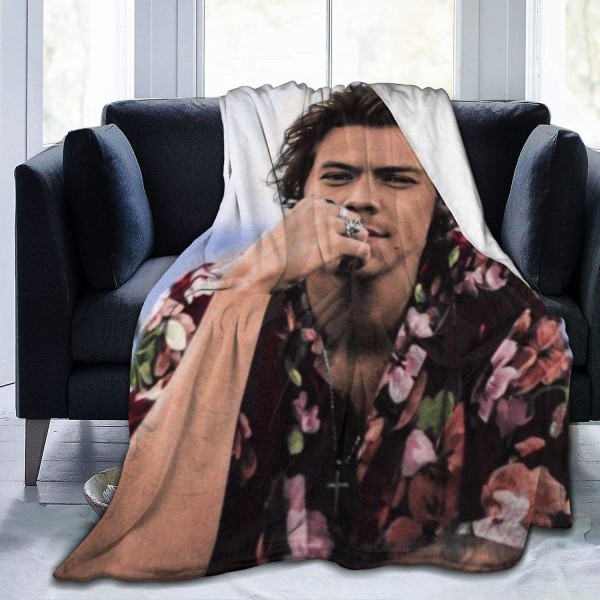 Harry-styles filt Söt Mjuk Micro Cozy Plysch för soffa eller säng Varm slängfilt Lätt med härligt case 80x60in 200x150cm