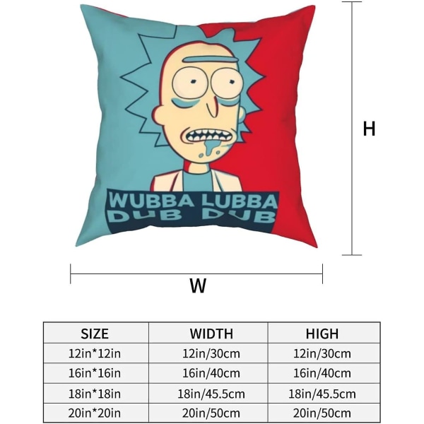 Bekvämt och hållbart Rick And Morty Case Cover Kuddfodral Cover för hemsoffa Sovrumsinredning 45 X 45cm