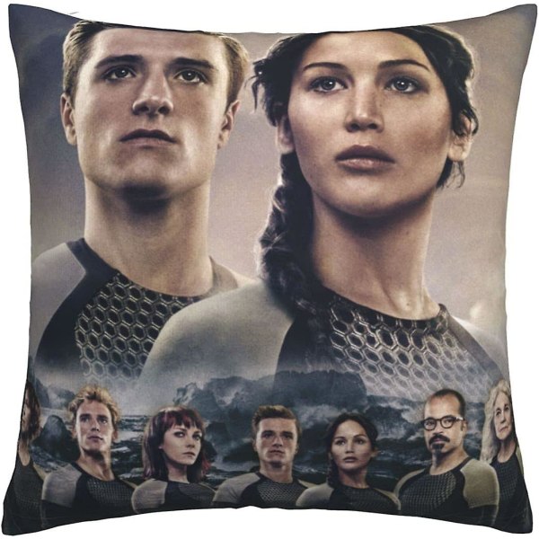 The Hunger Games Mjuka kuddfodral 45 X 45 Cm Fyrkantiga kuddfodral Bekväma dekorativa kuddfodral Lyxigt cover för soffa sovrum med