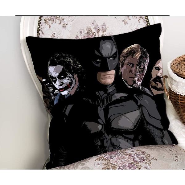 Mjuk och slitstark Batman The Dark Knight Personligt örngott med Coreclown Ett örngott Solid fyrkantig kudde Trevlig polyester kudde Cov