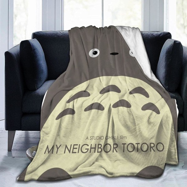 Vintage Totoro Fleece Twin Size Filt Bekväm filt För Spjälsäng Säng Soffstol Flera storlekar För Vuxna Barn Tonåringar Välmatchat sovrumstillbehör 80x60in 200x150cm
