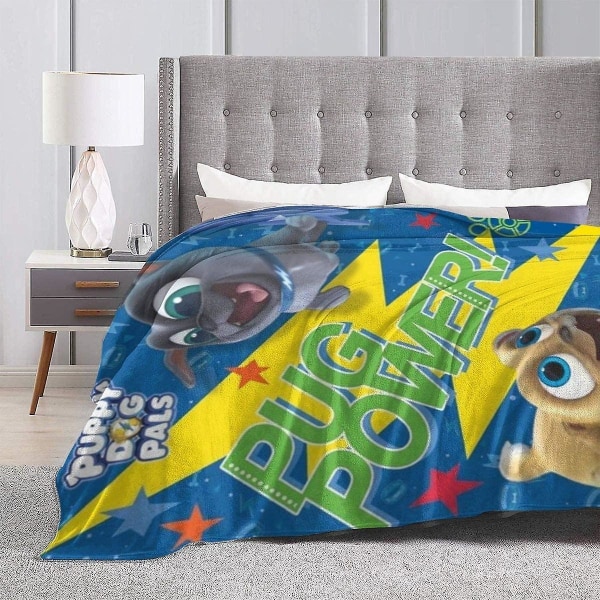 Puppy Dog Pals 4 Novelty Filt Fleece Täcke för barn -w488 80x60in 200x150cm