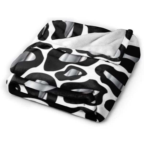 Krom och svart leopardgepard Djurkastfilt Mjuk flanellfleece Varm filt för soffa,säng,soffa,stol,kontor,resor,camping-r424 80x60in 200x150cm