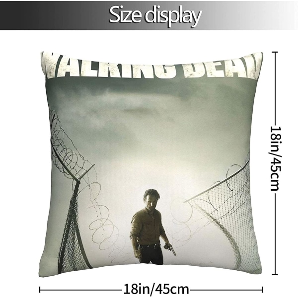 Mjukt och bekvämt The Walking Dead Cover Dekorativt fyrkantigt cover Soffa Bil Örngott För Utomhusdekor Hem Sängdekor 45cm X 4