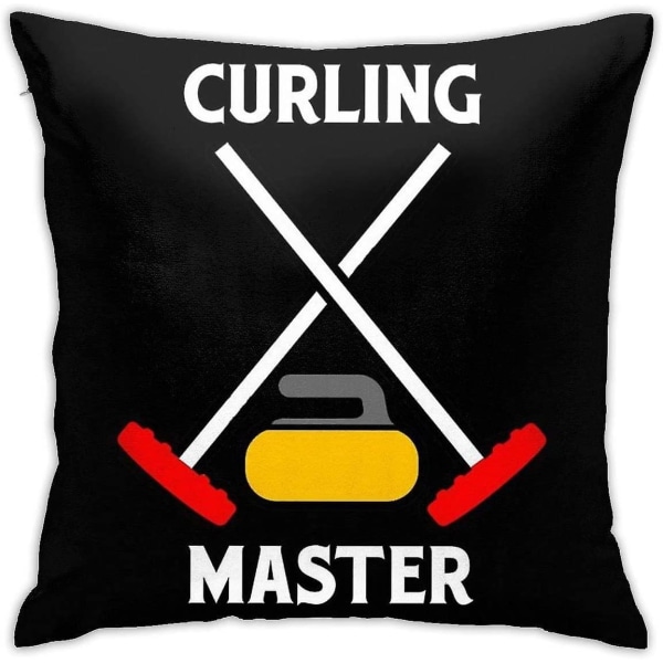 Curling Master Örngott Hemdekorativa Kuddfodral För Soffa Soffa Kuddfodral 18x18 tum