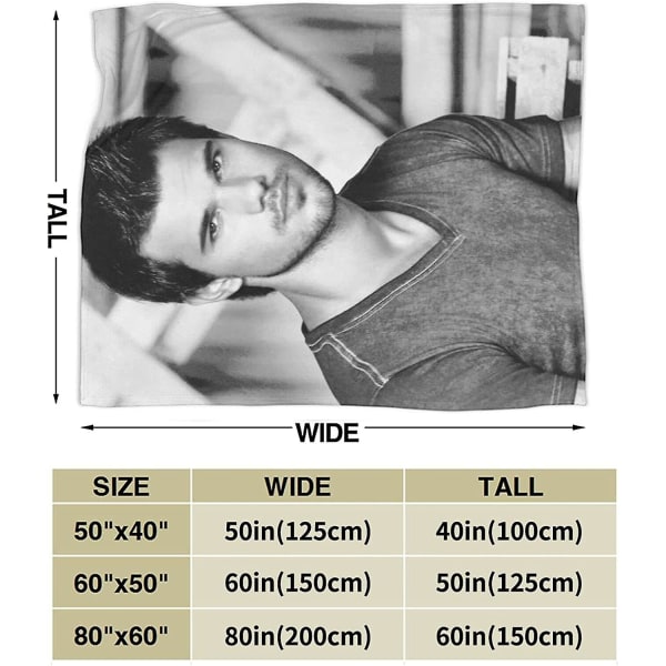 Taylor Lautner filt Jacob Black Ultramjuk flanellfilt 3d- print Fluffig plyschfilt Sängkläder Inredning Sängfilt För Vardagsrum Sovrum Sovsal D 60x50in 150x125cm