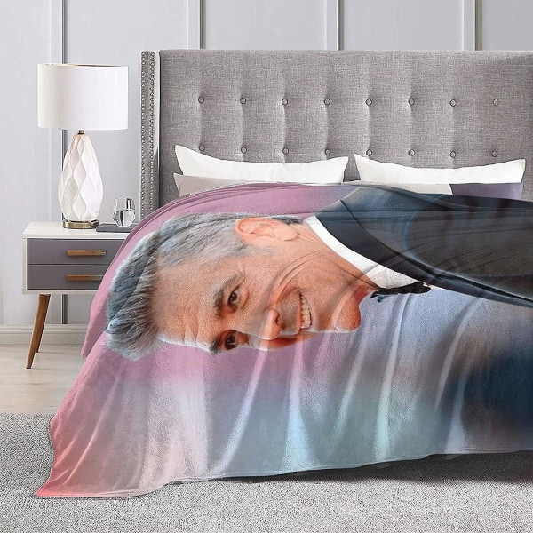 George Clooney filt Ultramjuk flanellfilt 3d- print Fluffig plyschfilt Sängdekoration Sängfilt för vardagsrumsrum Sovsalsinredning (3 storlekar 60x50in 150x125cm