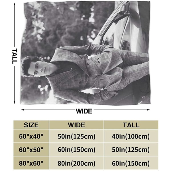 Dylan O'brien Filt Ultramjuk flanellfilt 3d- print Fluffig plyschfilt Sängdekoration Sängfilt för vardagsrumsrum Sovrumsinredning (3 storlekar) 50x40in 125x100cm