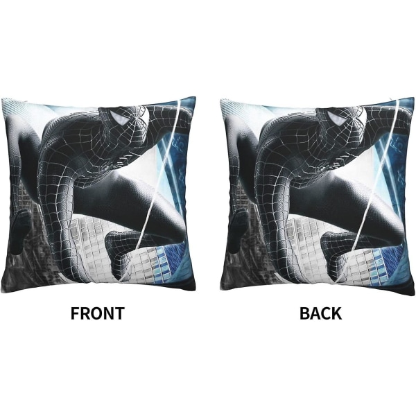 Mjukt och hållbart Spiderman-paket med 1,soffa Kuddfodral 45x45 Cm Dekorativa fyrkantiga kuddfodral Case, heminredningsdekorationer till soffa C