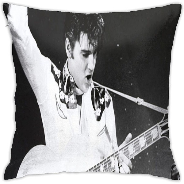Elvis Presley cover, bomull och linne Örngott Square House Cover 18"x18"