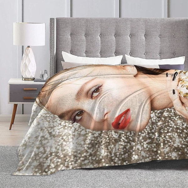 Lily Rose Depp filt Ultramjuk flanellfilt 3d- print Fluffig plyschfilt Sängdekoration Sängfilt för vardagsrumsrum Sovsalsinredning (3 storlekar 60x50in 150x125cm