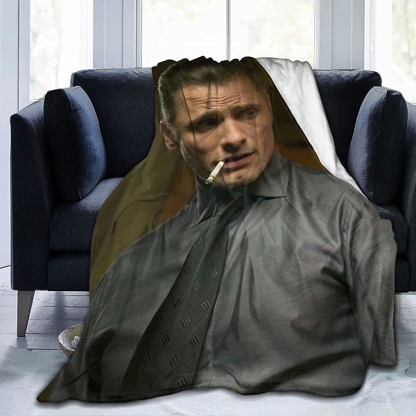 Viggo Mortensen filt Ultramjuk flanellfilt 3d- print Fluffig plyschfilt Sängdekoration Sängfilt till vardagsrummet Sovrumsdekoration (3 storlek 80x60in 200x150cm