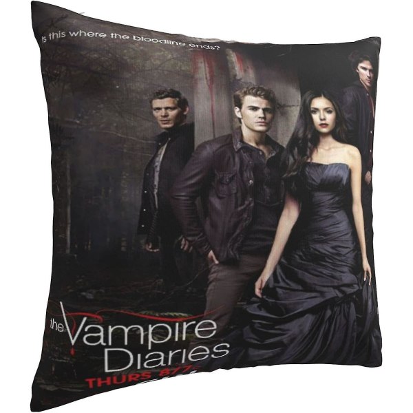 Mjuka kuddfodral Örngott, Vampire Diaries Dekorativt Stort fyrkantigt Tvättbart kuddfodral för vardagsrum, soffa, sovrum, hembil