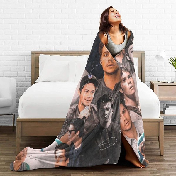 Dylan Obrien Filt 3d Print Lammfilt Plyschfilt Sängkläder Inredningsfilt För Vardagsrum Sovrum Dorm Decor -s185 80x60in 200x150cm