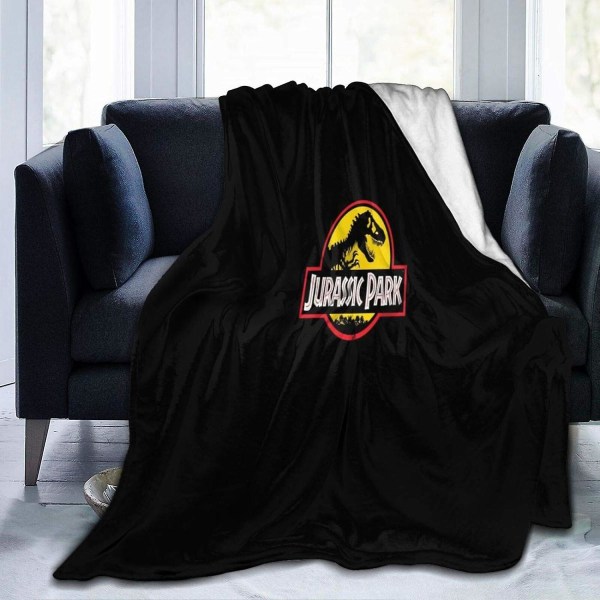 Jurassic Park Throw Fleece Soffa Filt Sängkläder Tjock Varmt För Barn, Anti-pilling Flanell, Vit Svart, Flera storlekar För Vuxna Barn Tonåringar Great Bedr 50x40in 125x100cm