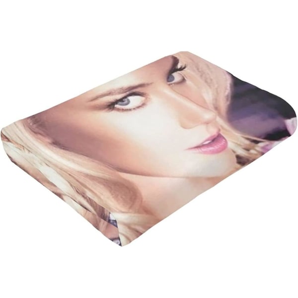 Amber Heard filt Ultramjuk flanellfilt 3d- print Fluffig plyschfilt Sängdekoration Sängfilt för vardagsrumsrum Sovrumsdekoration (3 storlekar)-a 50x40in 125x100cm