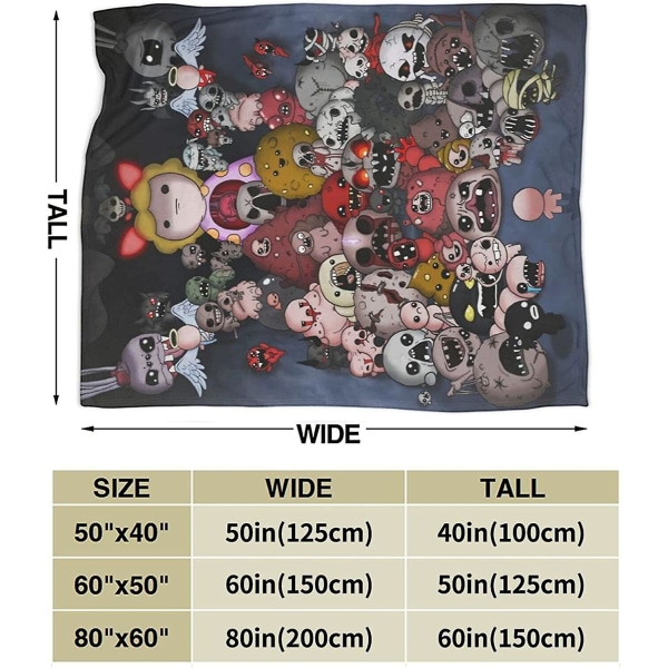 The Binding Of Isaac Ultramjuk mikrofleecefilt Heminredning Lättviktsföremål för bäddsoffa -q451 50x40in 125x100cm