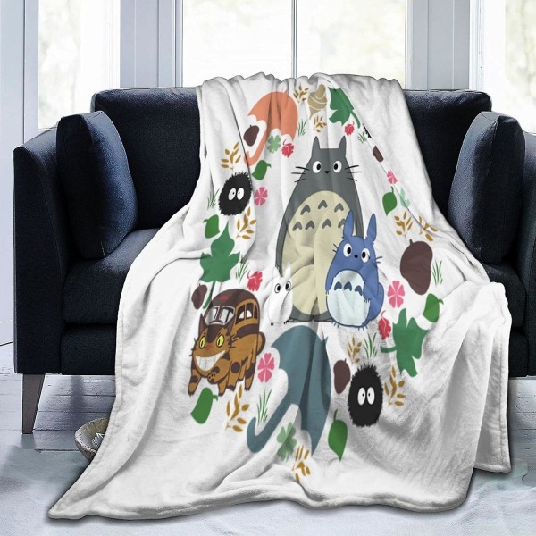 Vintage Totoro huvfilt, modedesignfilt, lätt, bekväm, alla säsonger Flera storlekar för vuxna barn Tonåringar Välmatchat sovrumsaccess 80x60in 200x150cm
